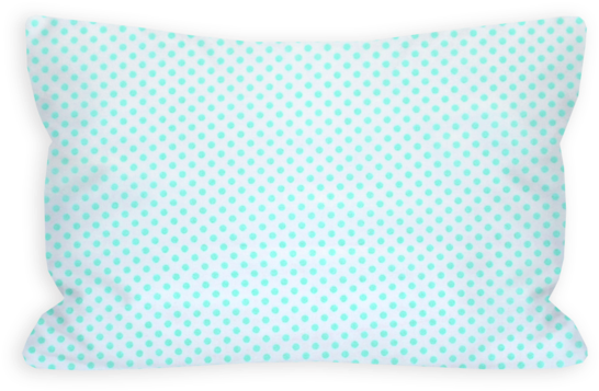 Tickled Aquamarine Mini Polka Dot Toddler Pillow - Cushion (600x600), Png Download