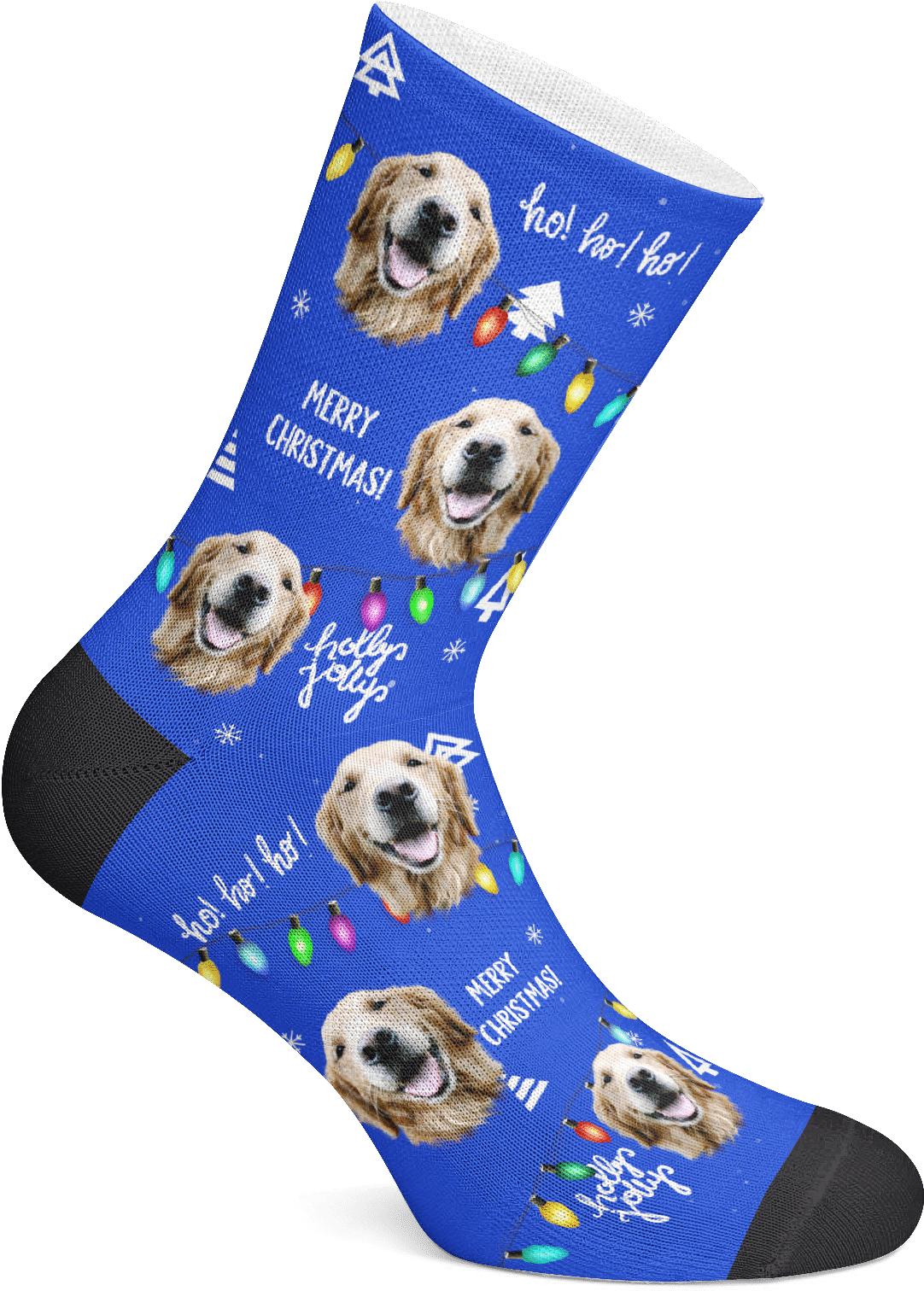 Puppy Christmas Lights - Custom Socks (2000x2000), Png Download