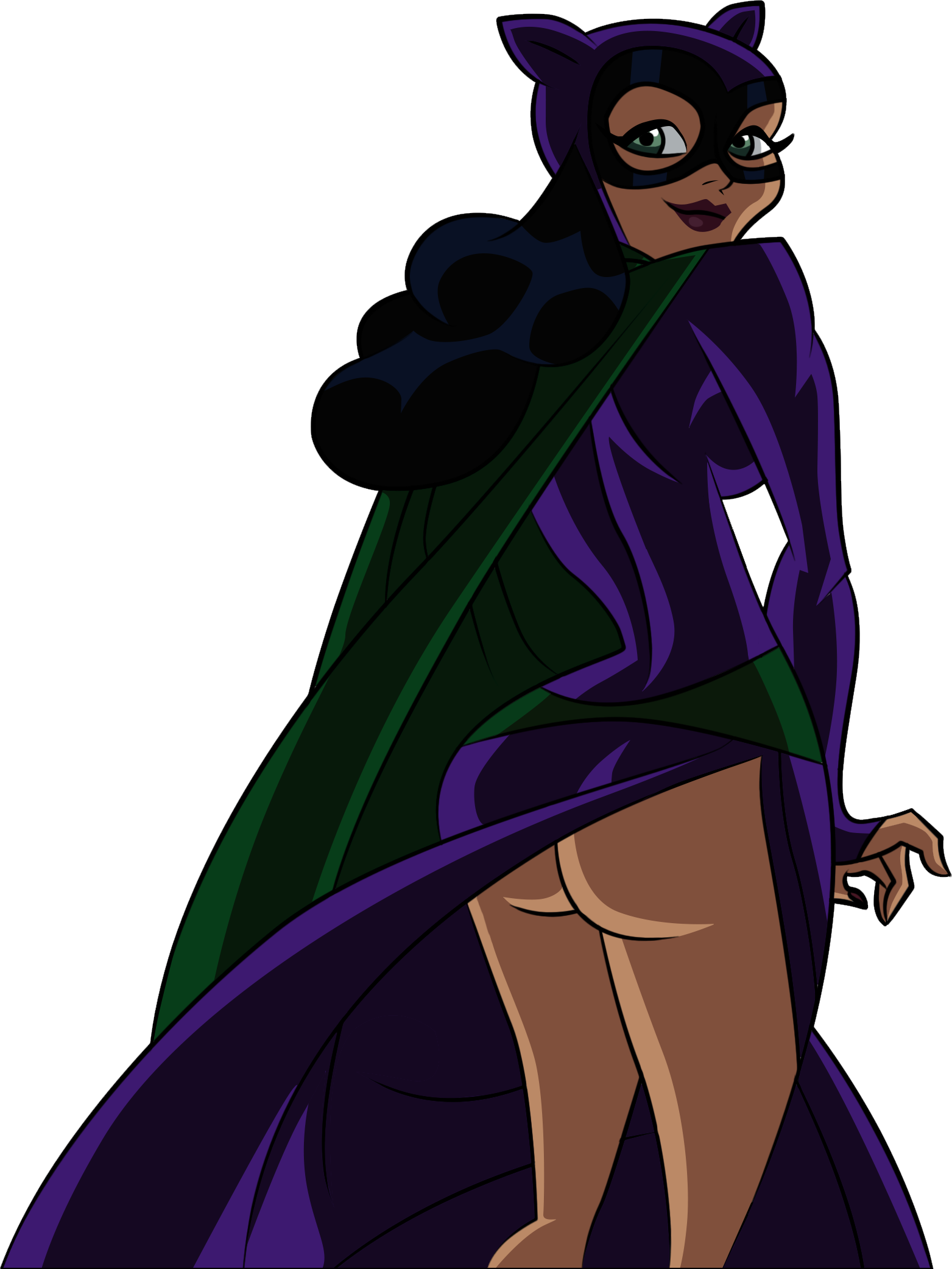 Btbatb - Catwoman - Cartoon (1563x2084), Png Download