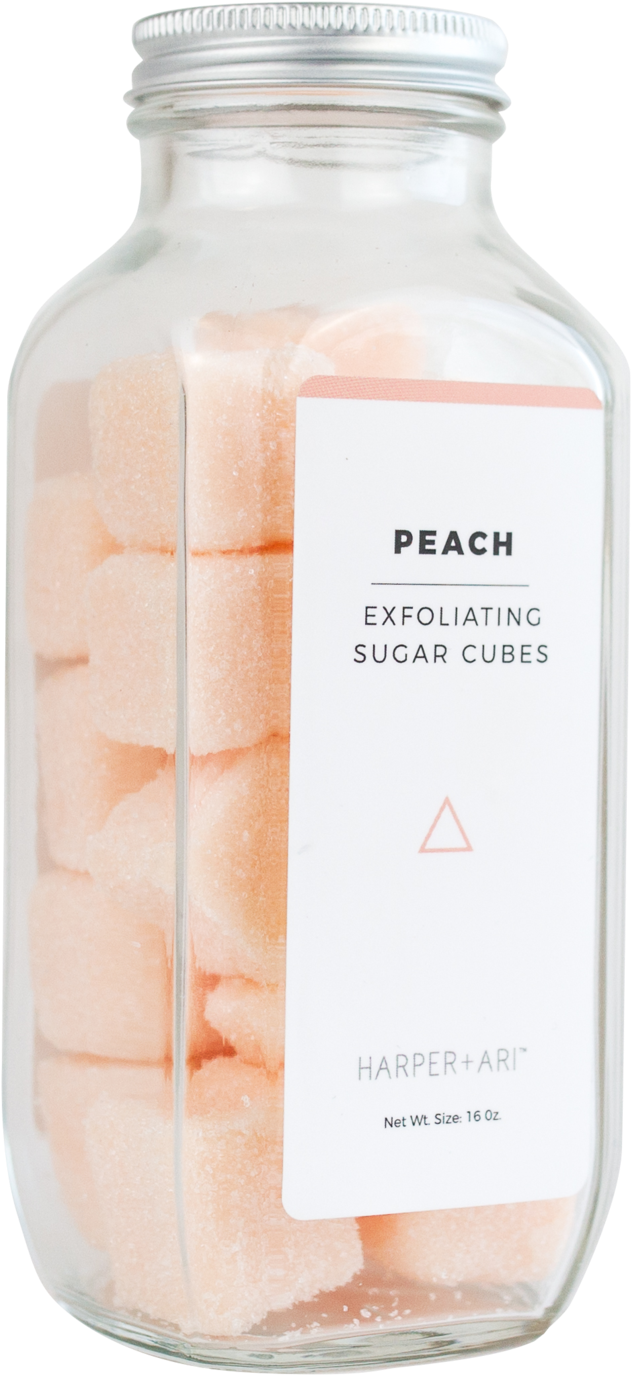 Peach Sugar Cubes - Liquid Hand Soap (690x1449), Png Download