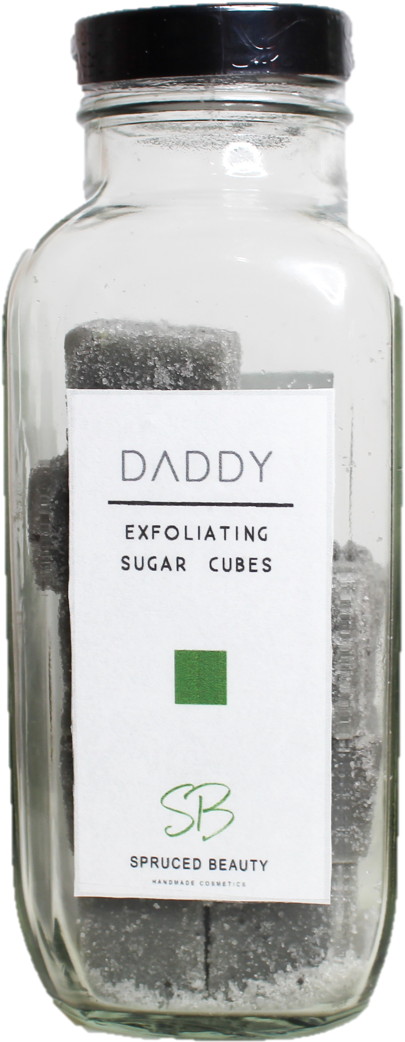 Daddy Exfoliating Sugar Cubes - Glass Bottle (486x1125), Png Download