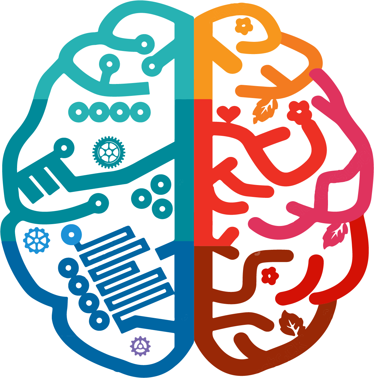 Left Right Brain Logo (1665x1280), Png Download