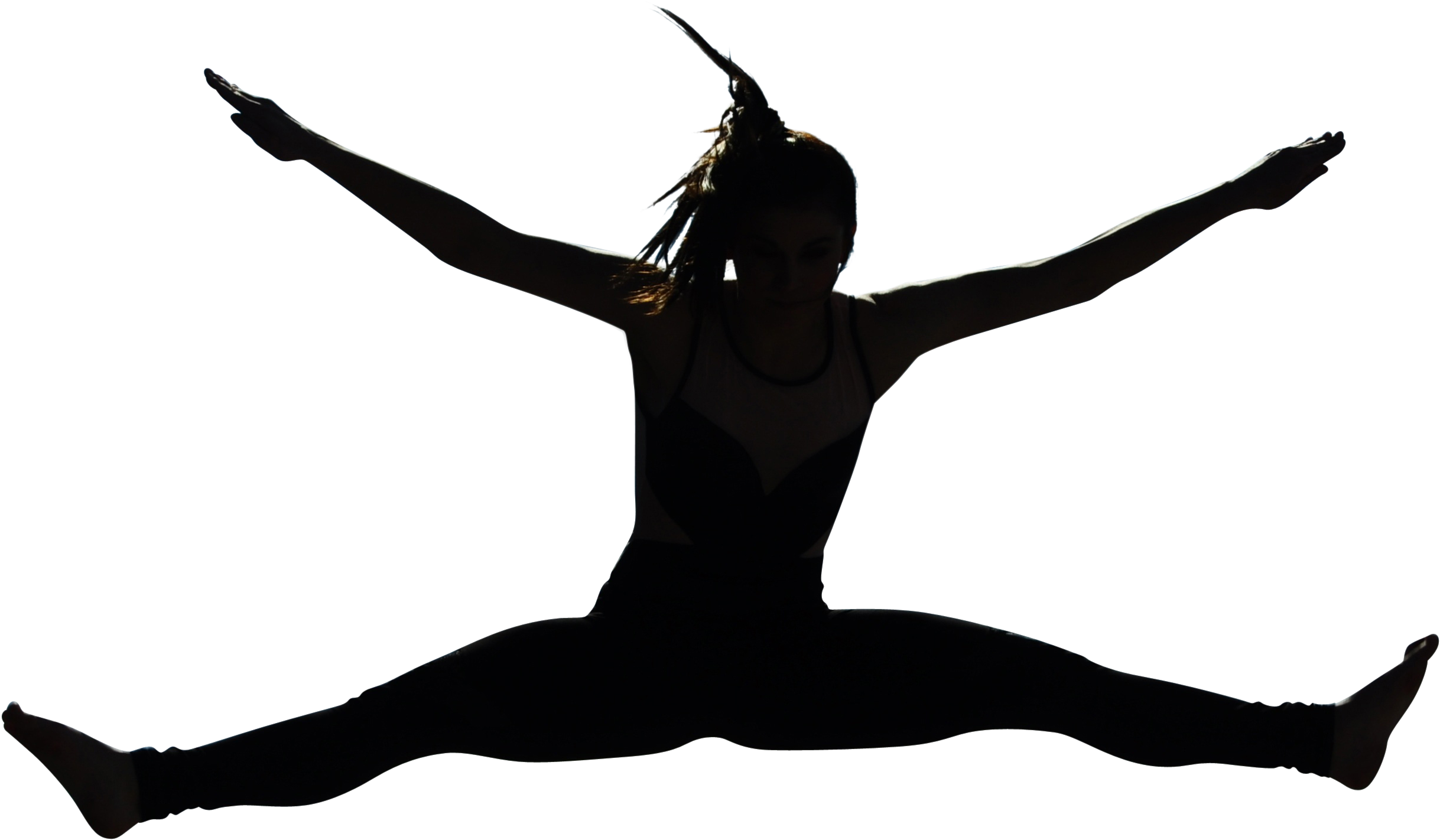 Dancing Girl - Silhouette (4288x2848), Png Download