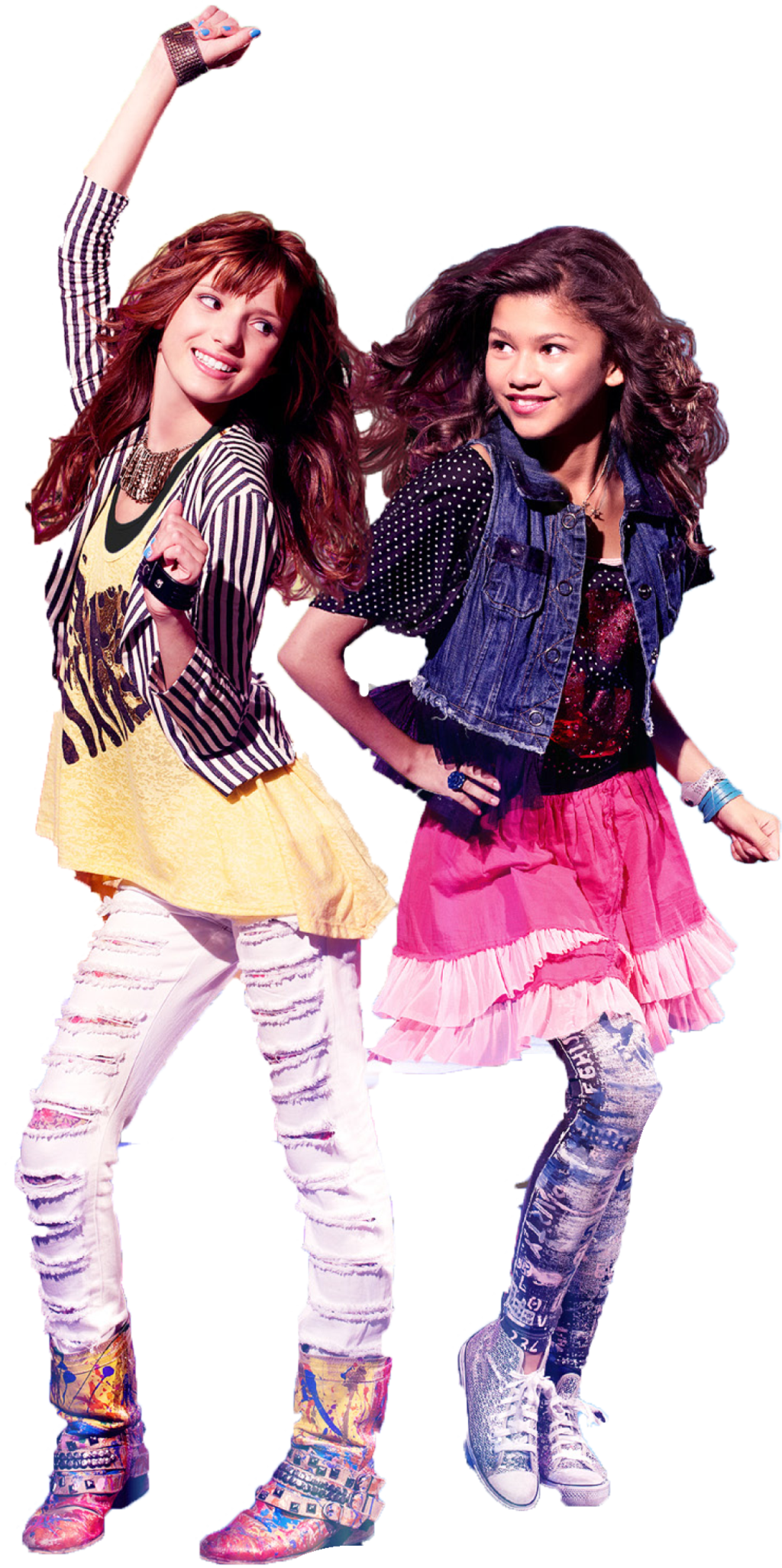 Dancing Girls Png Image - Shake It Up Serie (1024x2054), Png Download