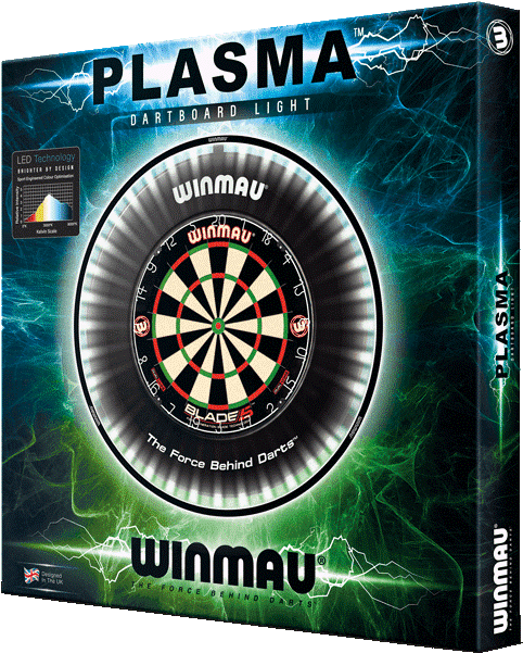 Winmau Plasma Dartboard Light (632x669), Png Download