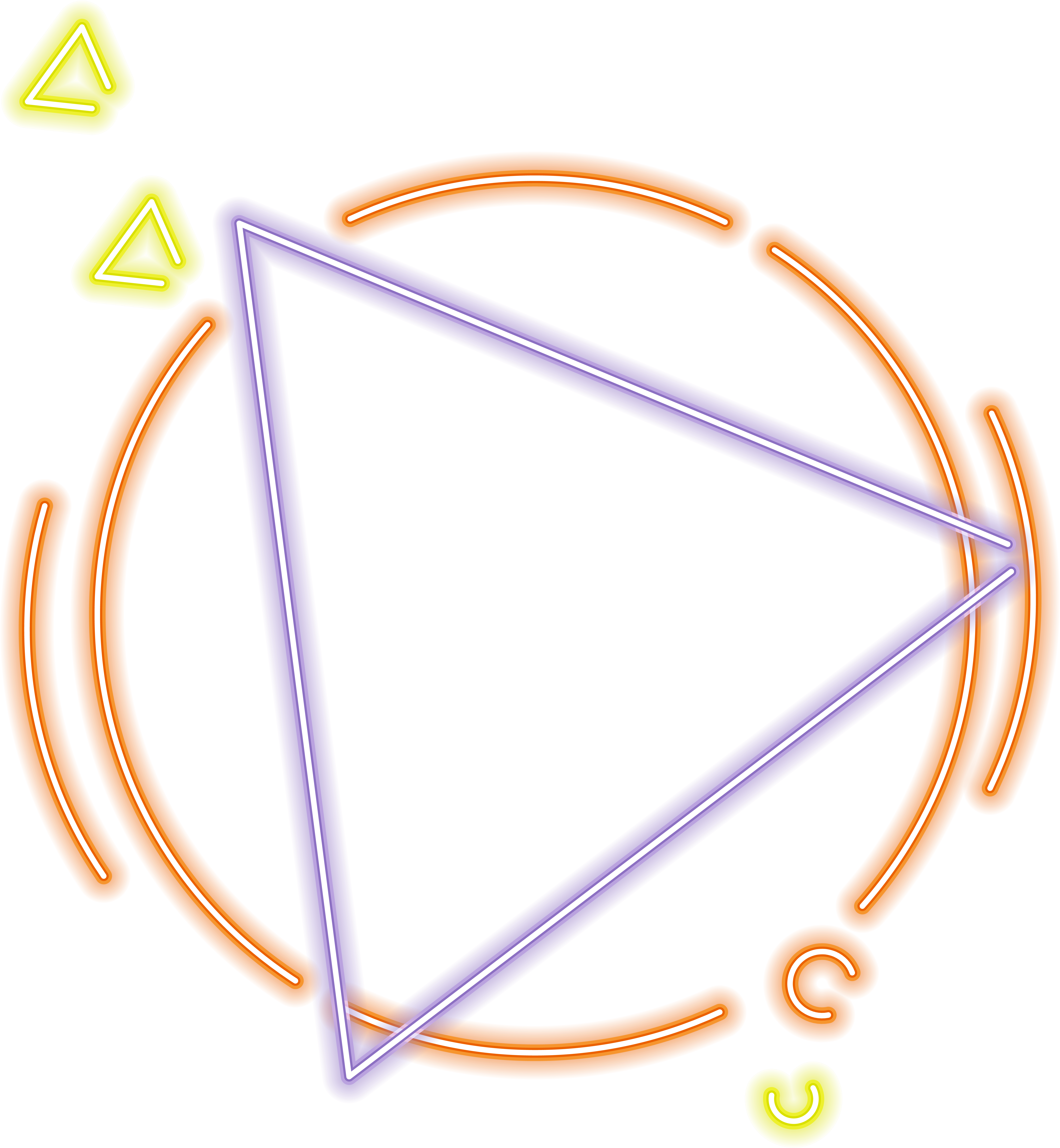 E Commerce Elements Neon Borders Png And Vector Image (8334x8334), Png Download