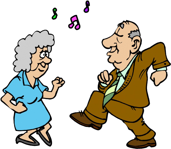Elderly - Old Couple Dancing Clipart (615x531), Png Download