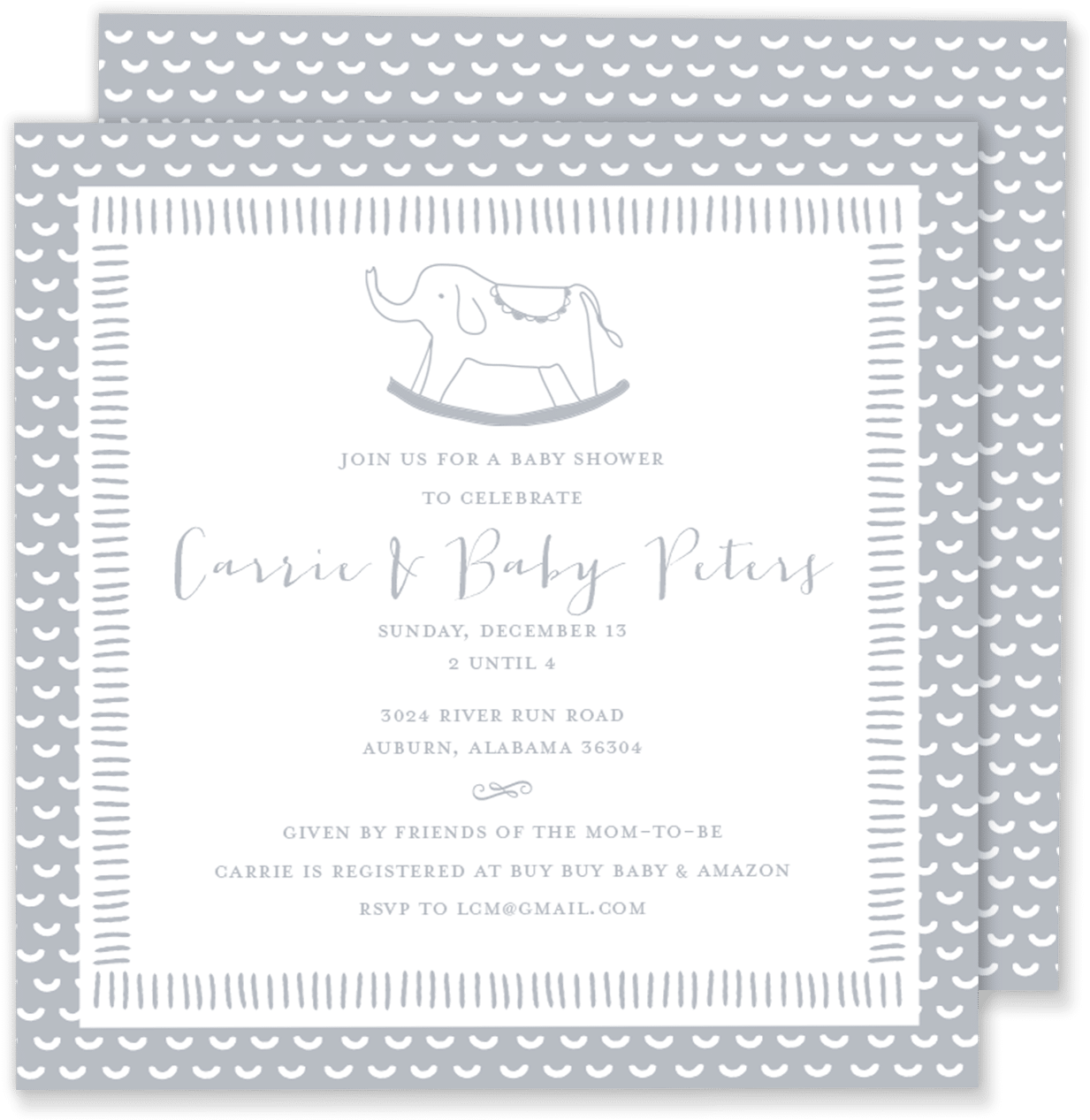 Elephant Rocker Baby Shower - Award (1296x1296), Png Download