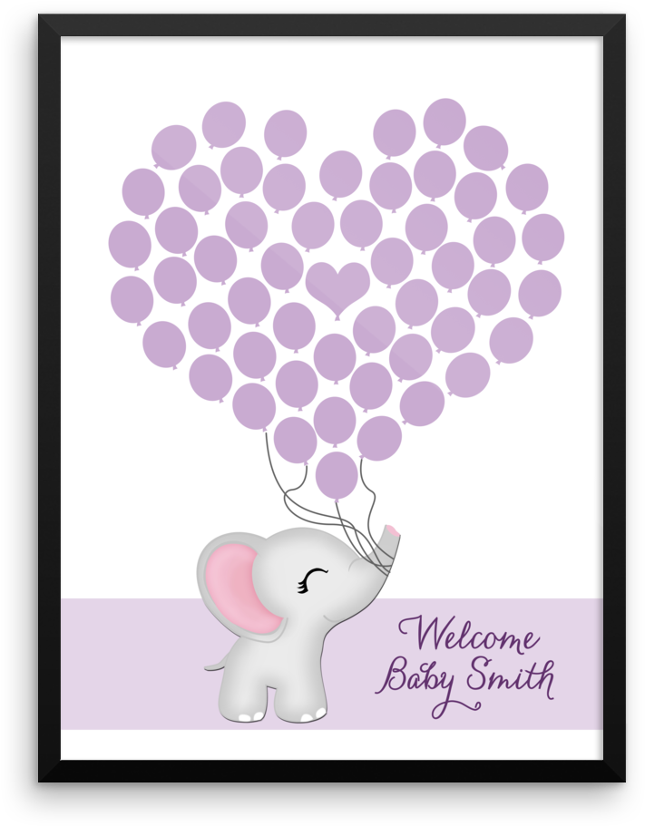 Personalized Baby Shower Guest Book Alternative - Grappolo D Uva Stilizzato (1000x1000), Png Download