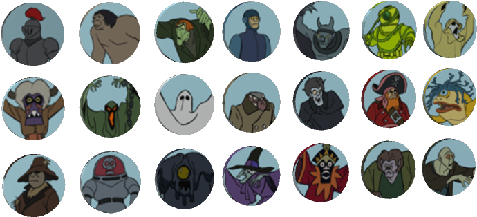 Download Zip Archive - Scooby Doo 100 Nights Of Frights Monsters (750x650), Png Download