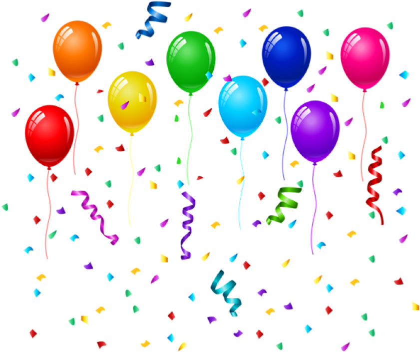 Free Png Download Confetti And Balloons Png Images Birthday Balloons