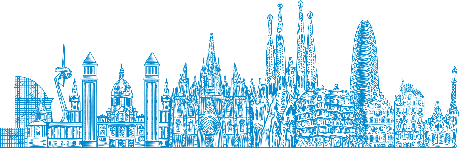 Rehabilitación Integral De Edificios Y Reformas De - Skyline Barcelona Vector Free (1500x500), Png Download