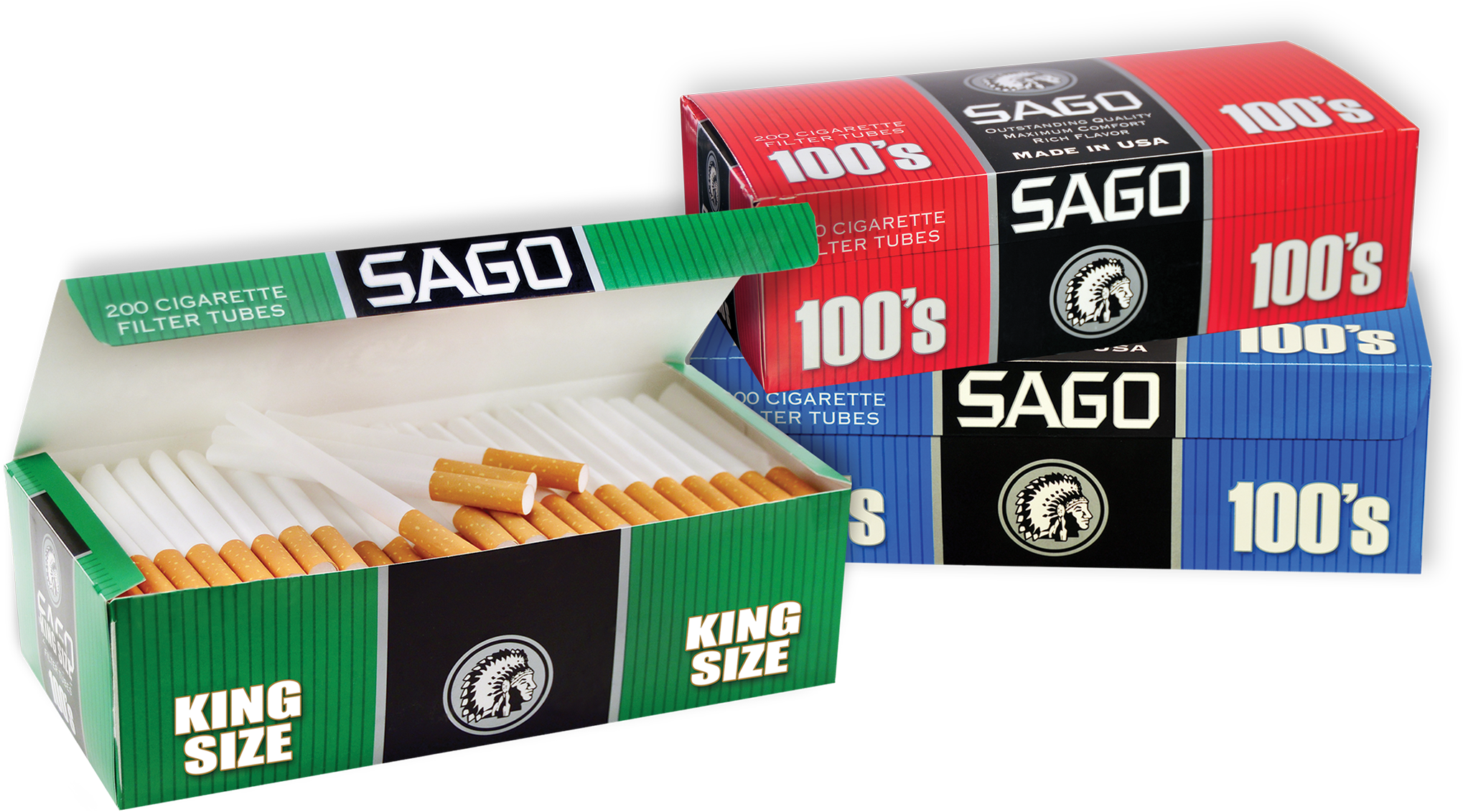 Click To Enlarge Image Sago Kings100s Box Display - Sago Cigarettes (2100x1320), Png Download