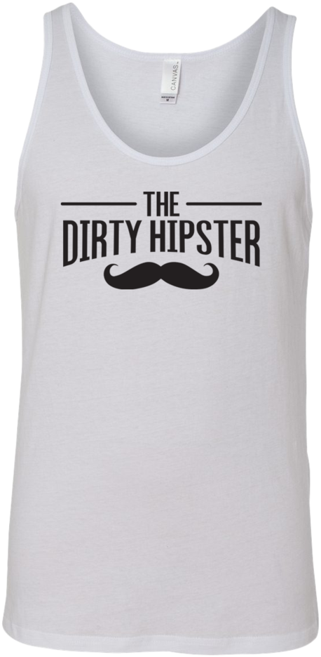 Dirty Hipster Black Moustache Tank - Active Tank (819x1024), Png Download