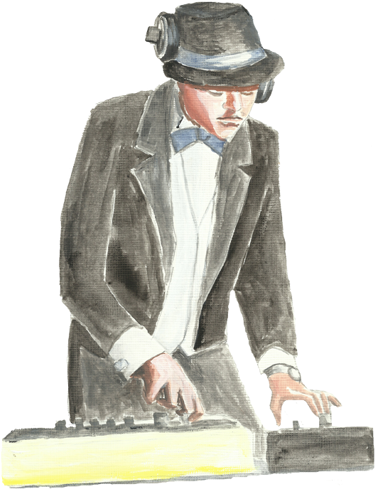 Vintage Wedding Dj - Painting (537x700), Png Download