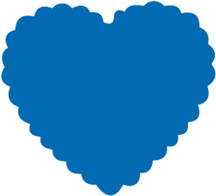 Punch Scallop Heart 2,5cm - Scallop Heart Png (600x600), Png Download