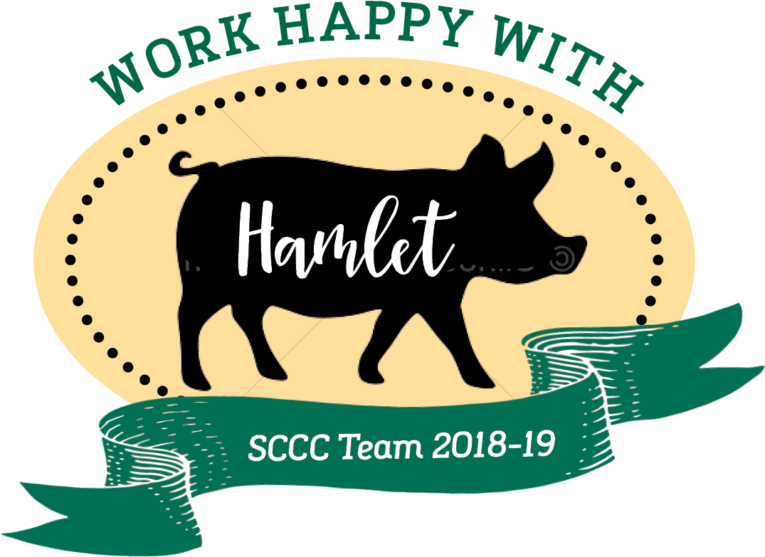 Hamlet Silhouette Badge - Domestic Pig (1192x873), Png Download