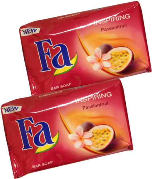 2x Fa Bar Soap Inspiring Passion Fruit 175g - Fa Body Soap In Dubai (544x640), Png Download