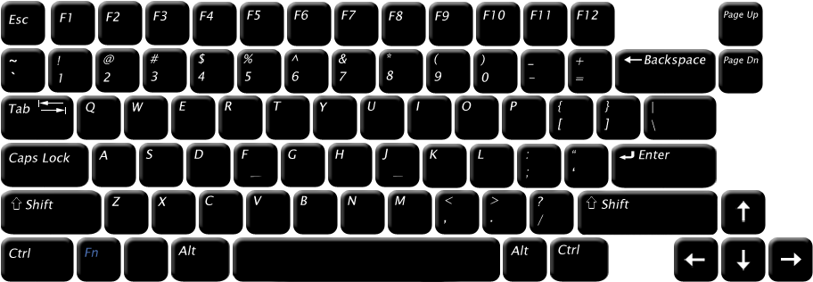 Basic The Artsy Side Game Dev Unlimited - Hp Elitebook 830 G5 Keyboard Layout (1024x384), Png Download