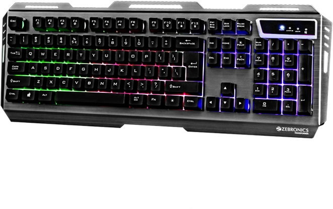 Keyboard & Mouse Combo - Zebronics Gaming Keyboard And Mouse (680x770), Png Download