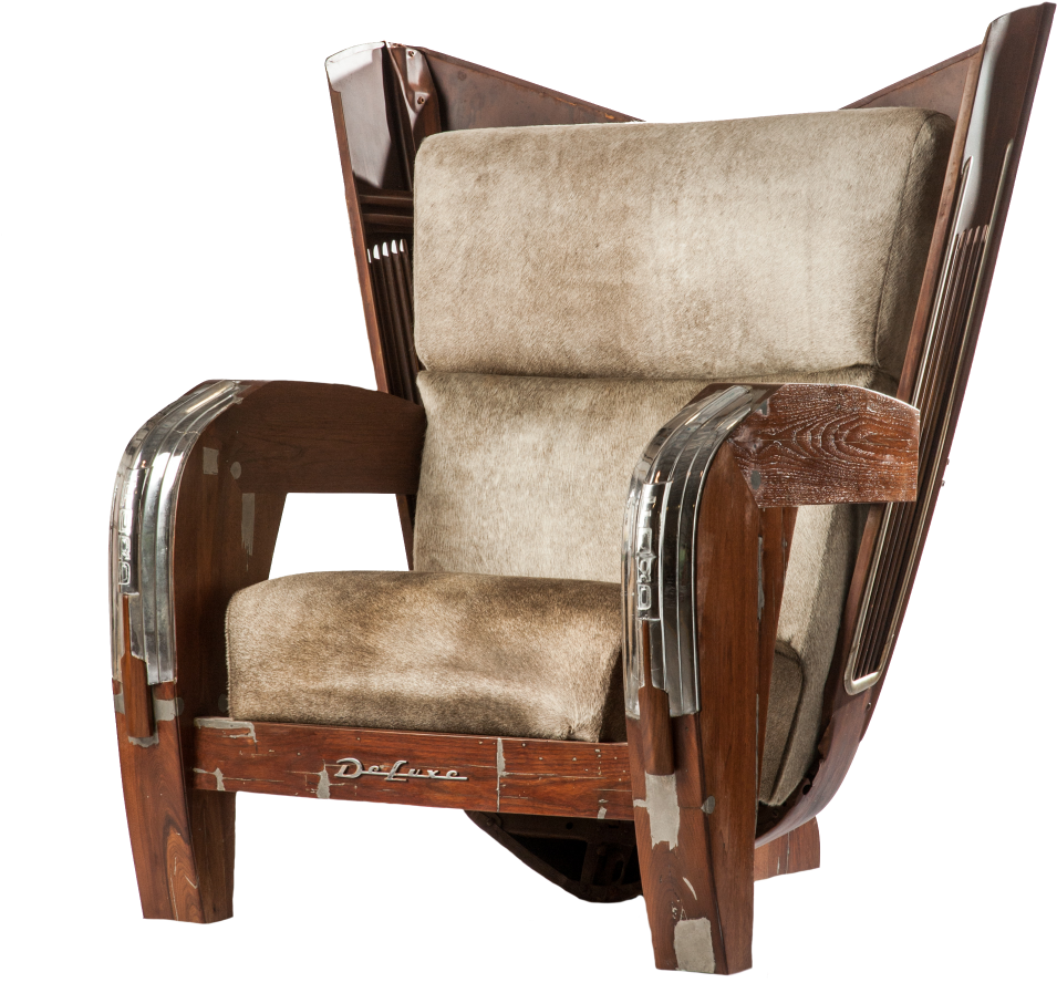Tan Deluxe Retro Car Chair - Club Chair (1000x1000), Png Download