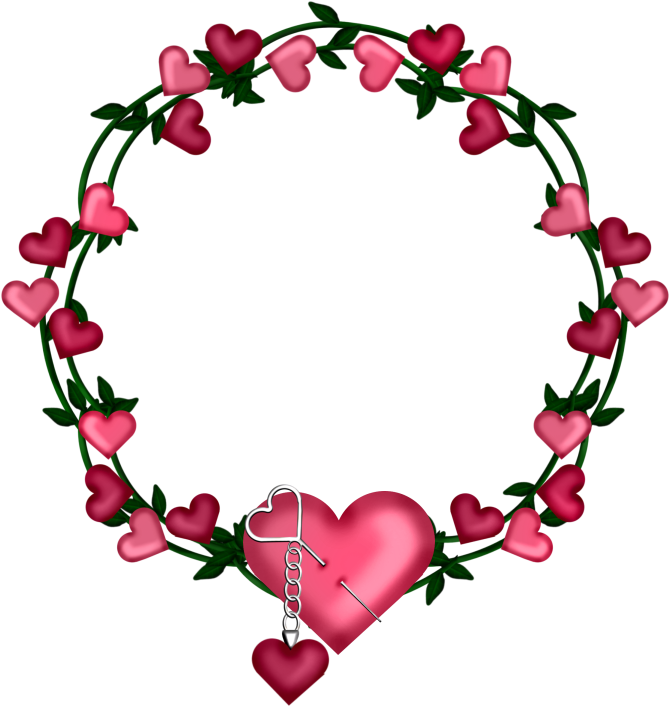 Heart Semicolon Clipart - Flowers Round Shape Png (720x720), Png Download