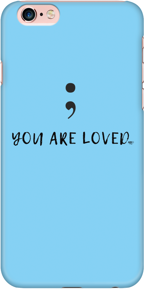 Semicolon You Are Loved Iphone Phone Case - Mobile Phone Case (1024x1024), Png Download