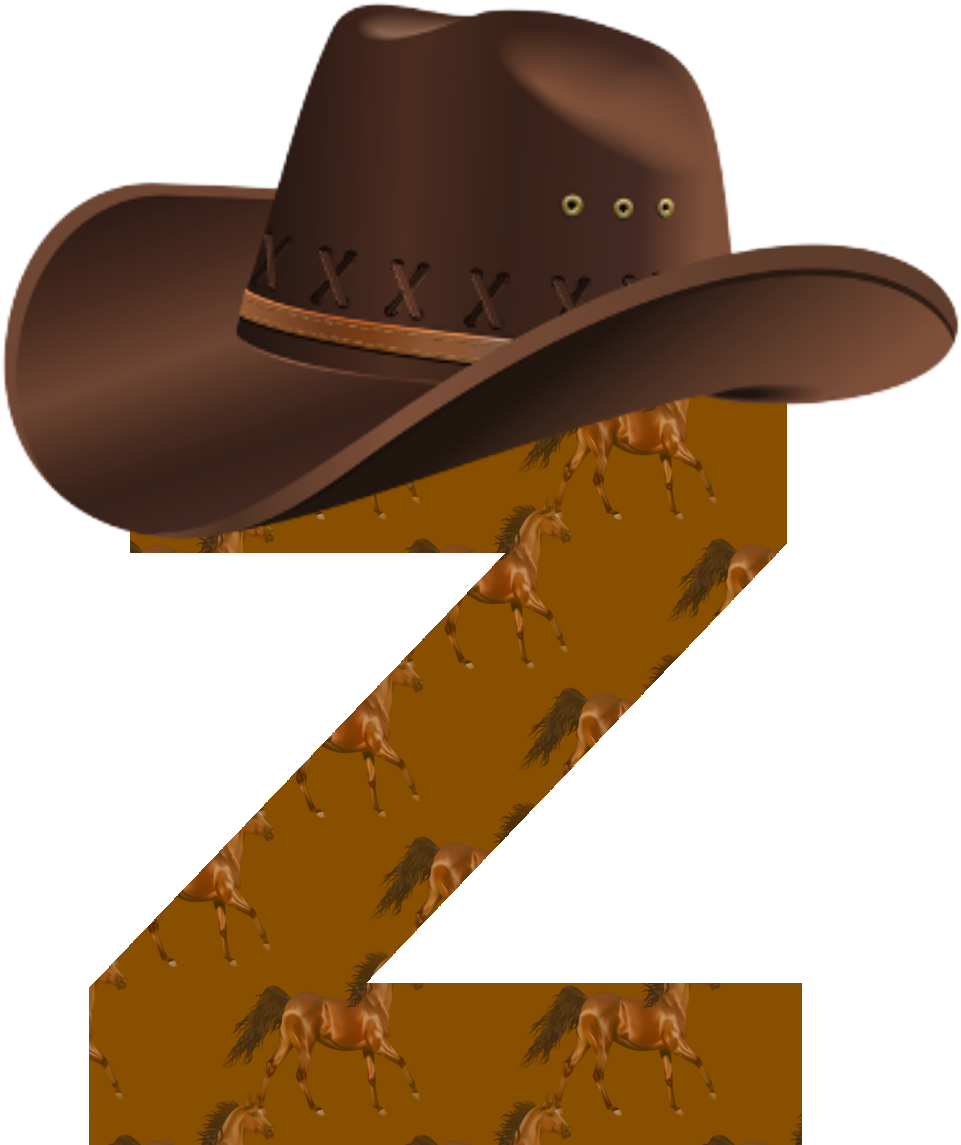 Cowboy Alphabet - Cowboy Hat (1167x1300), Png Download