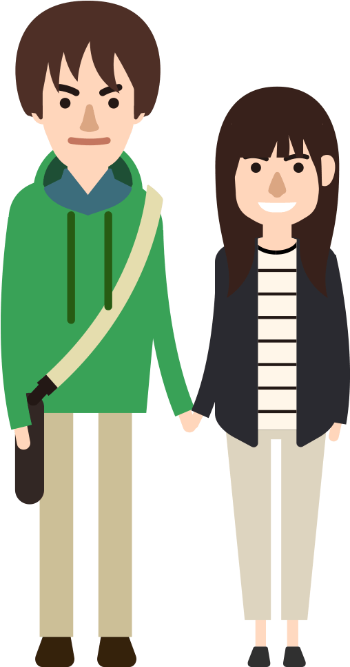 University Students O And A Who Belong To The Same - Cartoon (1803x1064), Png Download