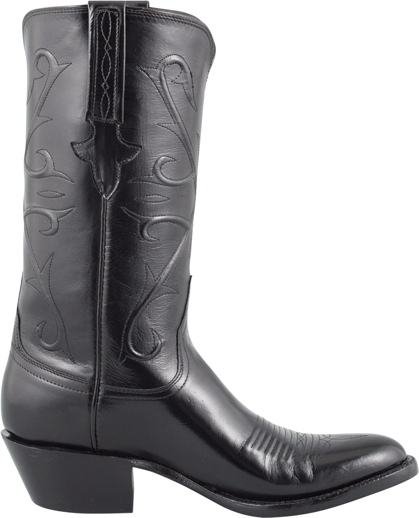 Lucchese Men's Black Kangaroo Boots - Cowboy Boot (870x1280), Png Download