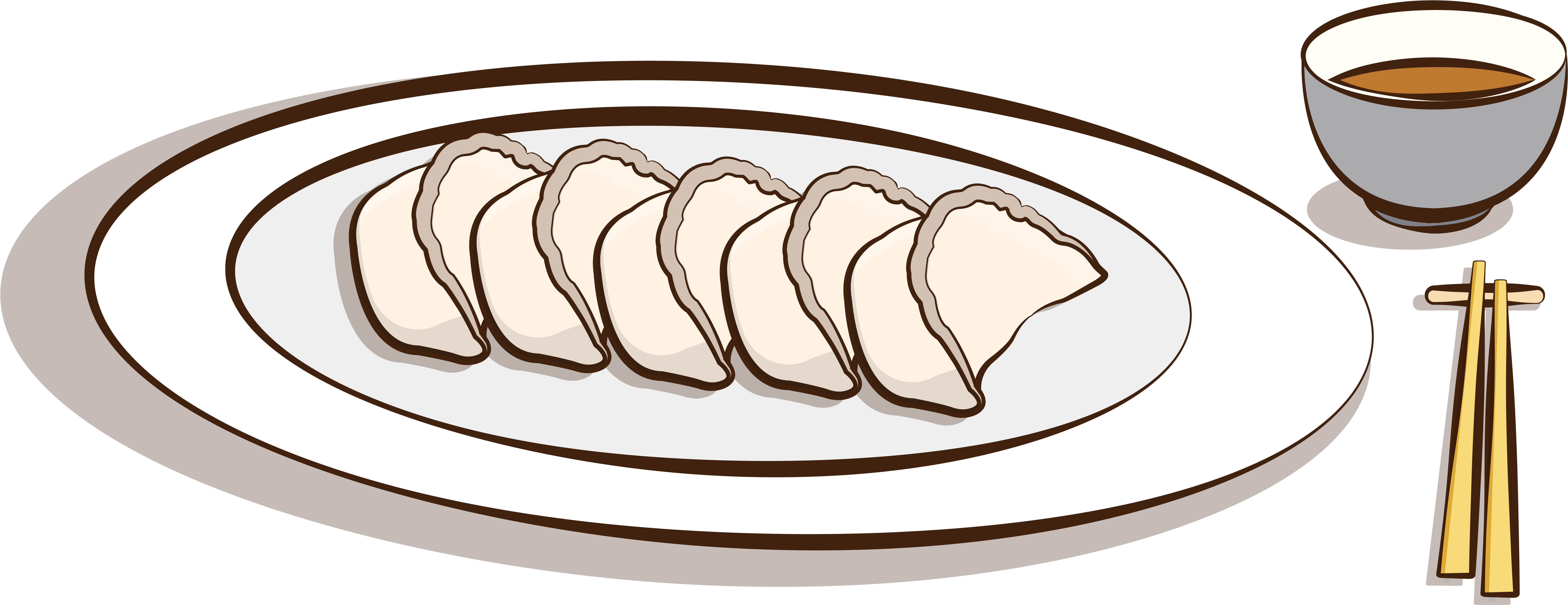 Dumplings Gourmet Food Chopsticks Png And Vector Image (8334x8334), Png Download