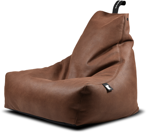 Luxury B-bag - Tan Faux Leather Bean Bag (568x568), Png Download