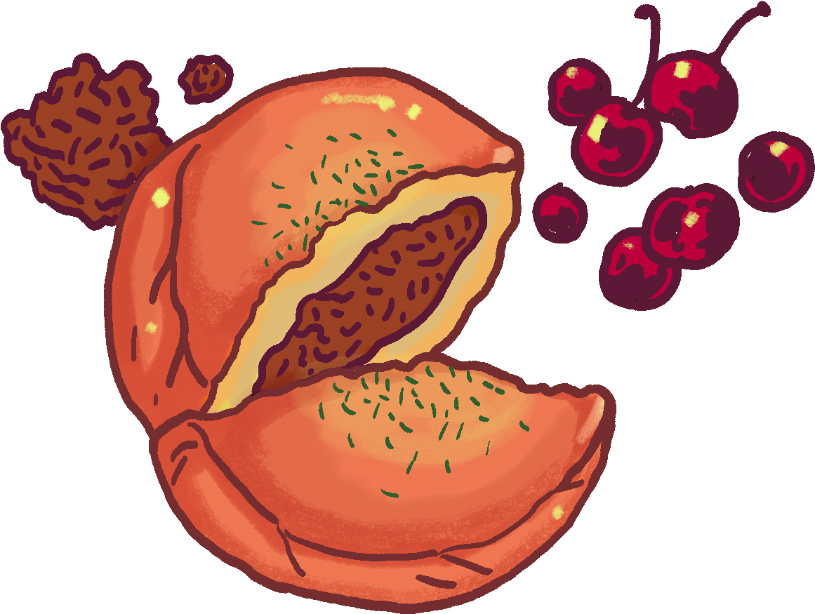 Hailing From Russia, Piroshky Are Totally Leavened - Piroshki Clipart (1212x1239), Png Download