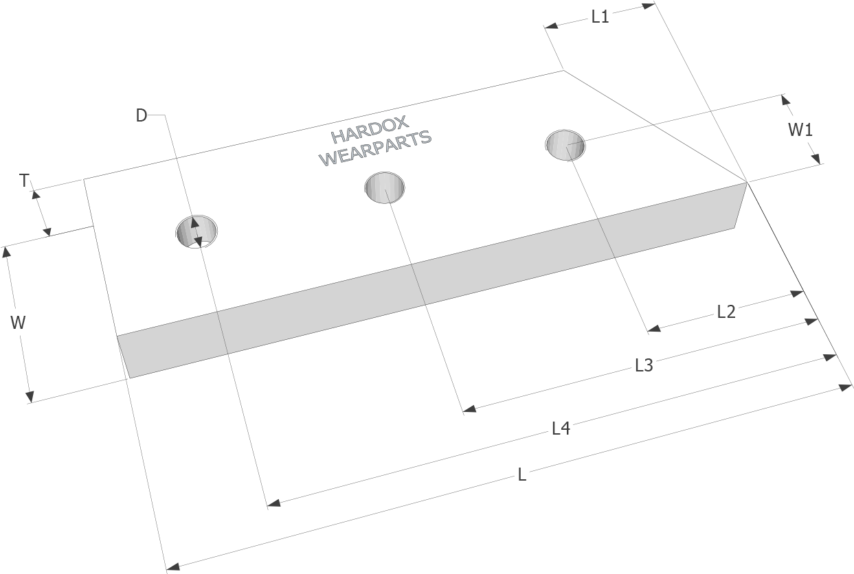 Knives One Side Cut Off - Architecture (1336x835), Png Download