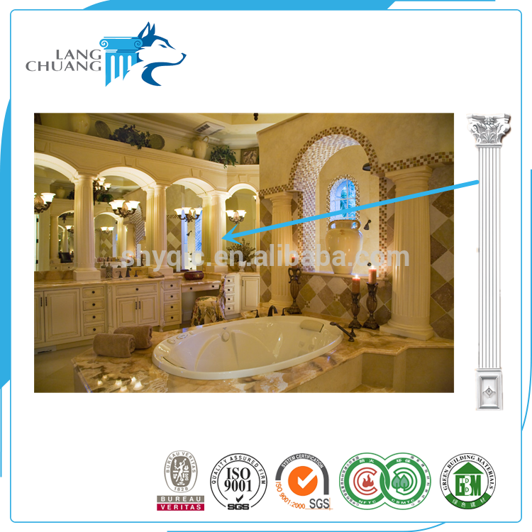 Pu Foam Raw Materials Decoration Columns Polyurethane - Columnas De Gypsum Para La Sala (750x750), Png Download