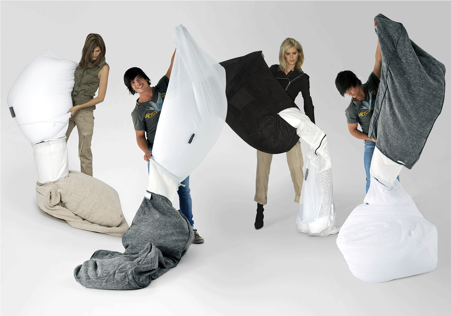 White Premium Filling Bean Bags By Ambient Lounge - Bean Bag (1500x1500), Png Download