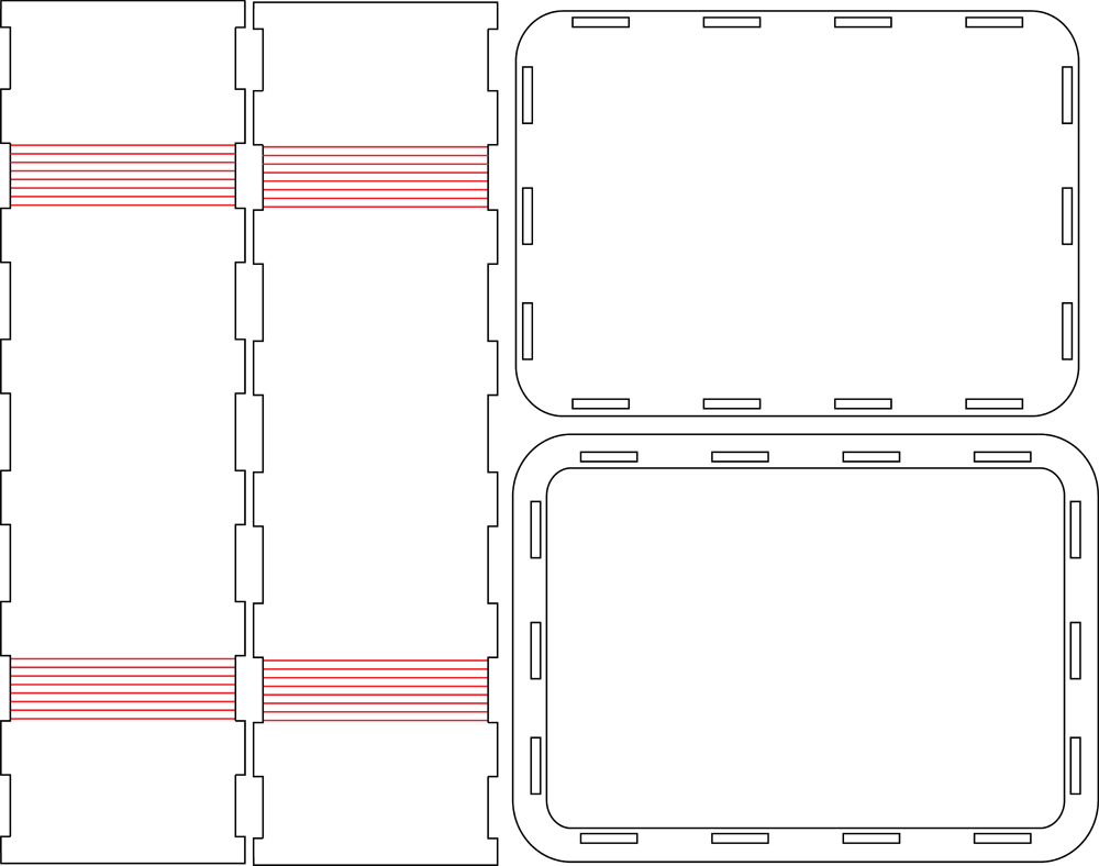 Make The Pattern - Rounded Box Laser Cut (1000x788), Png Download