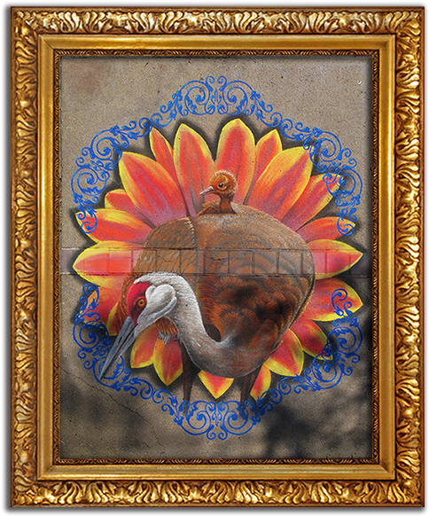 Sandhill Crane & Chick - Daniel Berg E Gunnar Vingren (600x600), Png Download