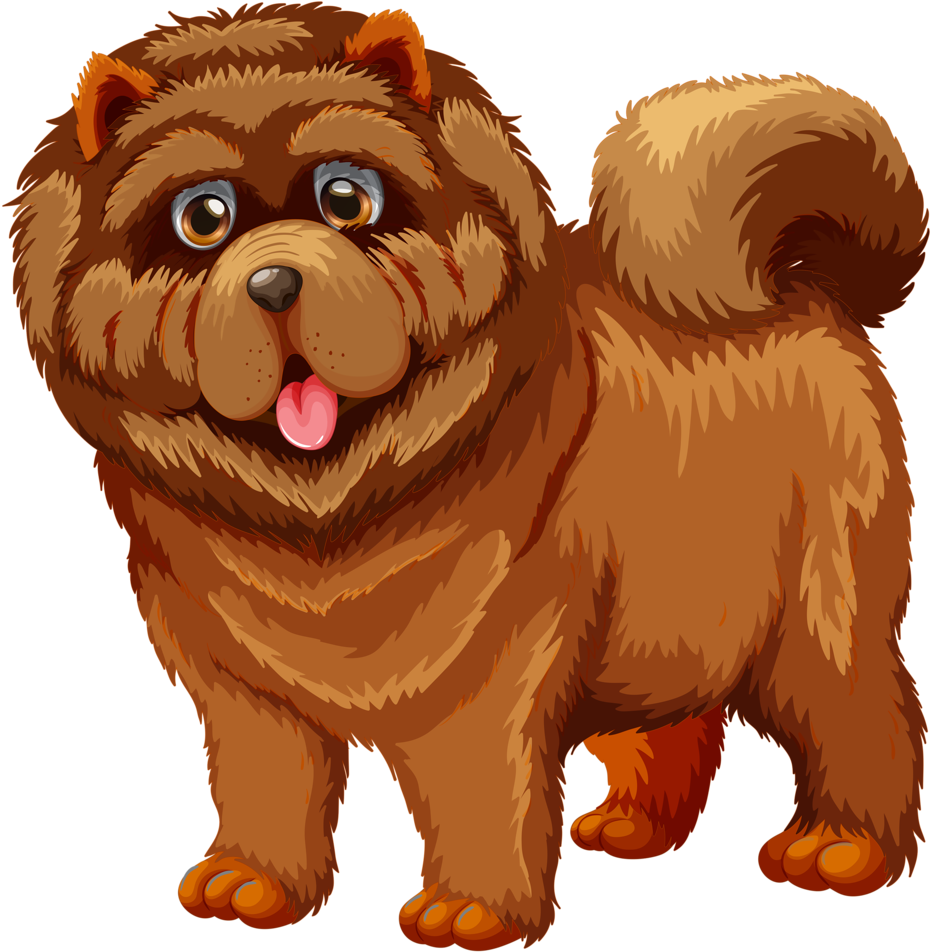 Amp Gatos Dog Clip Art, Stamps And Silhouettes - Chow Chow Dog Vector (1024x1018), Png Download