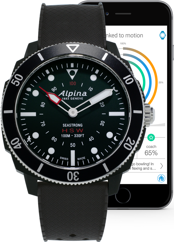 Alpina Seastrong Horological Smartwatch (642x810), Png Download