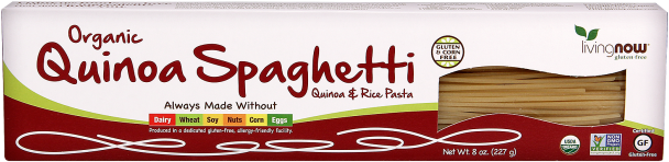 Find In Store - Now Organic Quinoa Spaghetti (620x620), Png Download