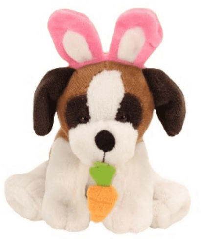 Animal Adventure Dog W/ Pink Bunny Ears & Carrot - Stuffed Toy (640x640), Png Download