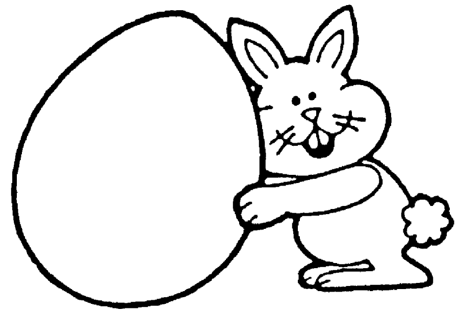 Easter Bunny Rubber Stamp - Easter Coloring Pages (1000x1000), Png Download