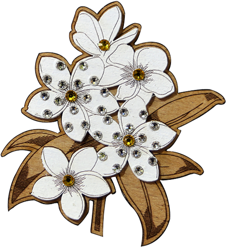 Fashion Accessories - Brooches - Frangipani - Jasmine (600x600), Png Download