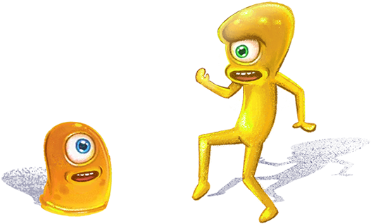That Tall, Yellow Guy Was Learning How To Fly A Spaceship - Cartoon (1200x637), Png Download