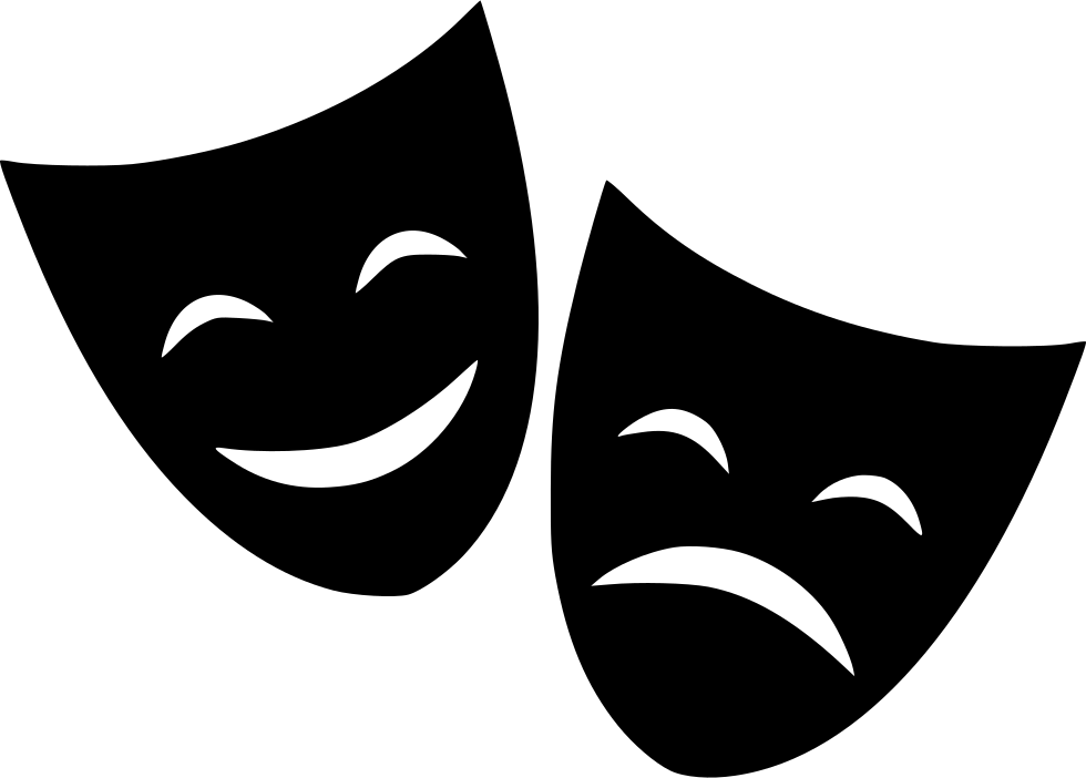 Png File - Happy Sad Mask Vector (980x702), Png Download