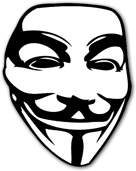 The Guy Fawkes Mask Sticker - Guy Fawkes Mask Png (489x600), Png Download