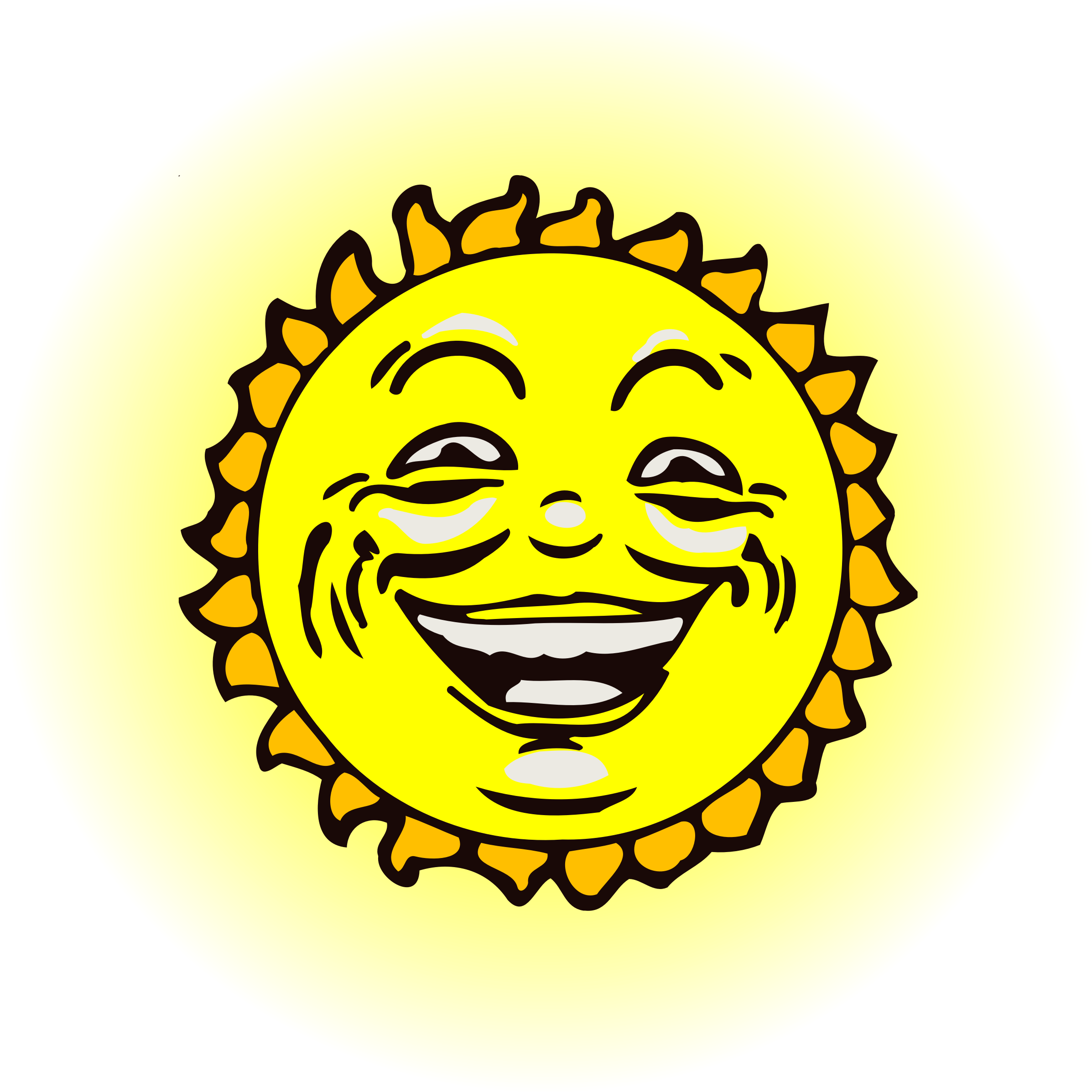Sun Face 2 Icons Png - Sun With Face On Png (2394x2394), Png Download