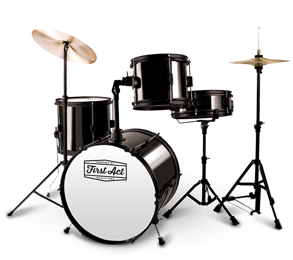 Drum Set - First Act Drum Set Black (700x622), Png Download