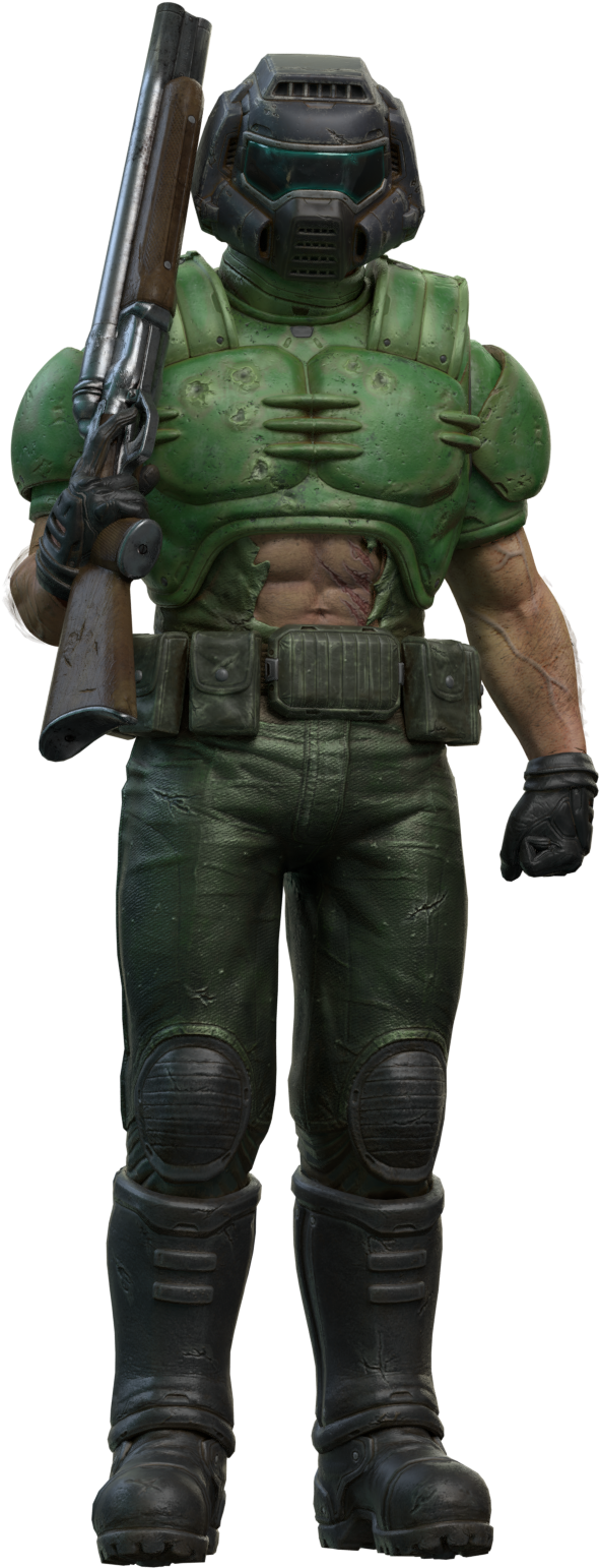 Discussionanother Doom Guy Render [updated Skin Shader] - Figurine (1920x1581), Png Download